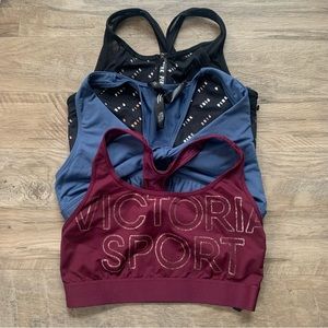 Victoria Secret Sport 3 Pullover Bras PINK Ultimate Unlined Lightly Lined